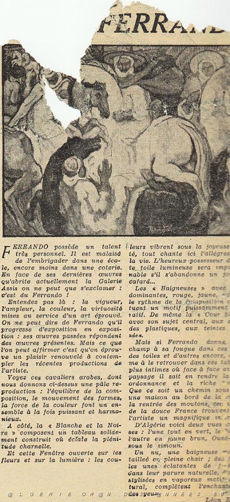 AUGUSTIN FERRANDO 1880-1957 (11) L'Echo d'Oran 14 decembre 1949.jpg